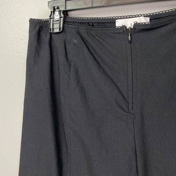 Joseph Ribkoff Pants Womens 12 Cropped Black High Rise Slit Hems Stretch - Picture 6 of 12